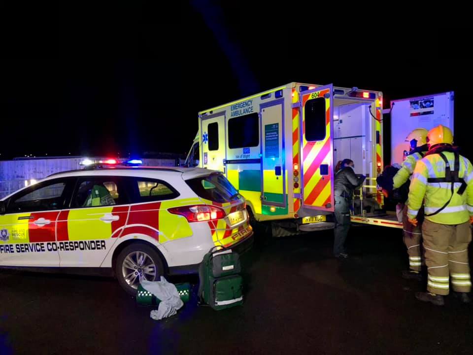HYPOTHERMIC MALE HOSPITALISED AFTER BEING PULLED FROM THE WATER AT YARMOUTH