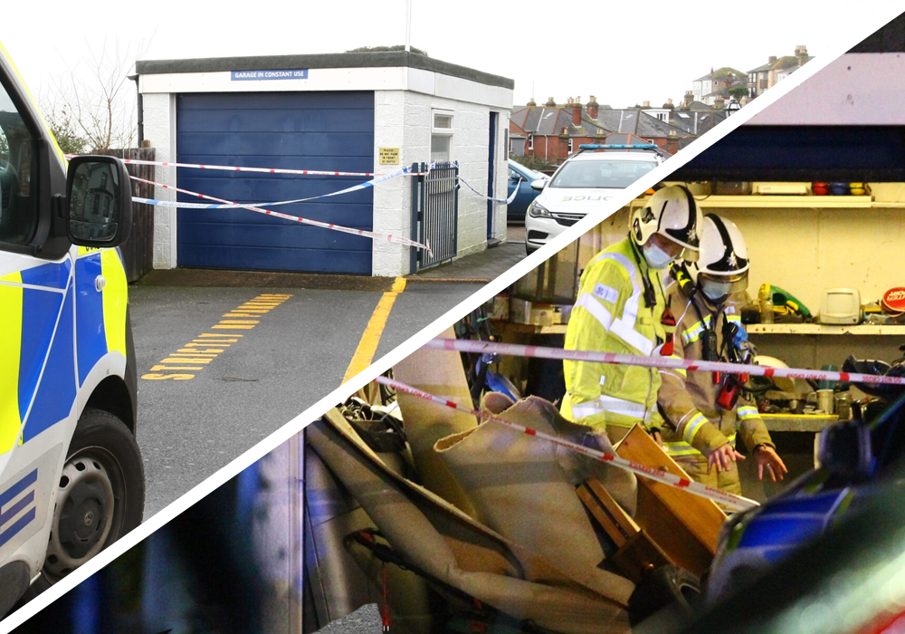 ‘VICTIM’ OF GARAGE FIRE ARRESTED ON SUSPICION OF ARSON
