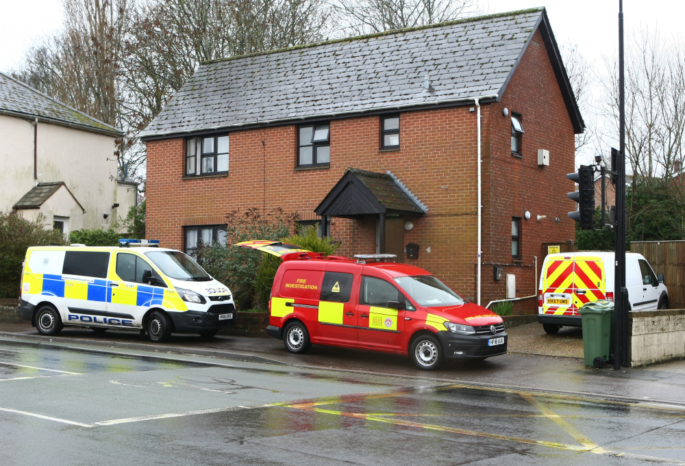FIRE DOGS CALLED IN AS MAN IS ARRESTED ON SUSPICION OF ARSON