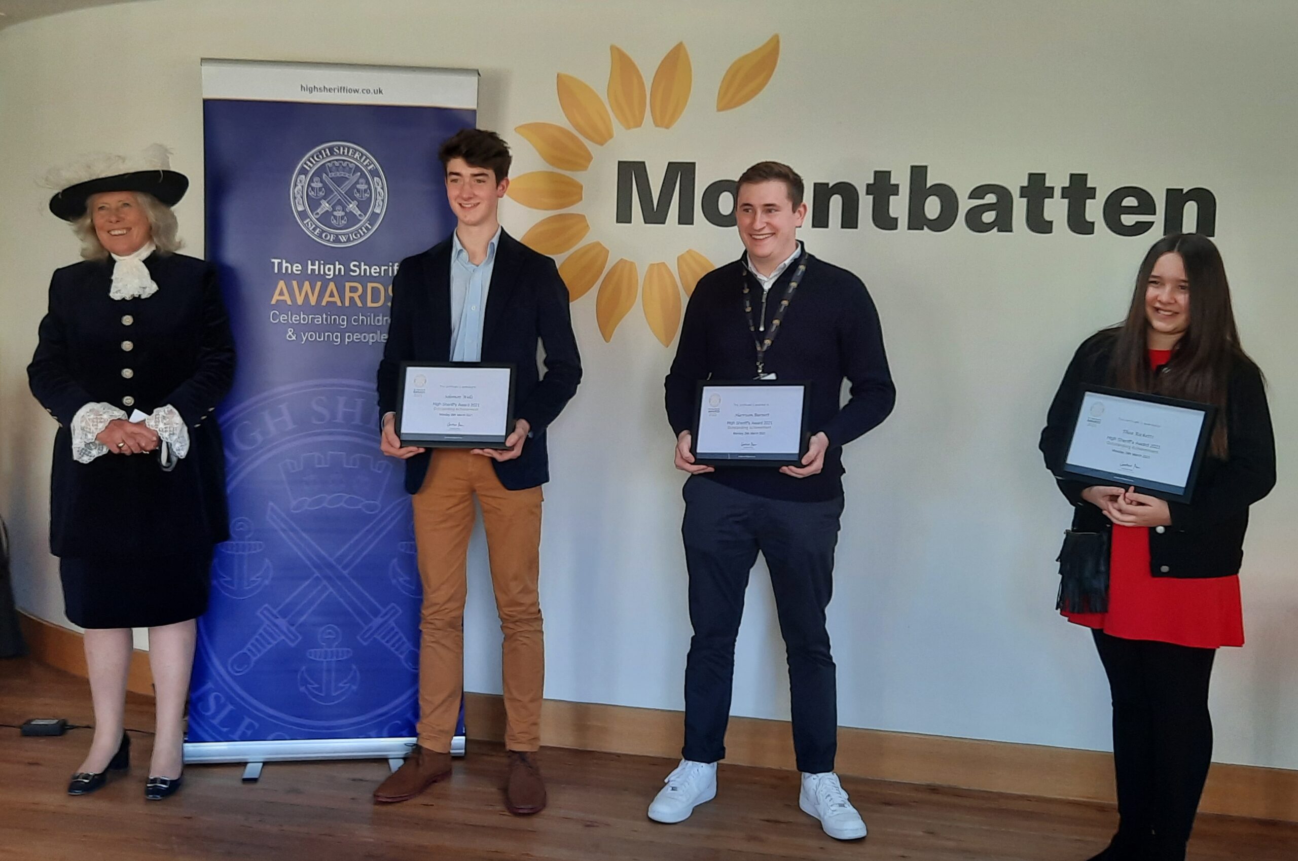 YOUNG MOUNTBATTEN VOLUNTEERS CELEBRATED BY HIGH SHERIFF