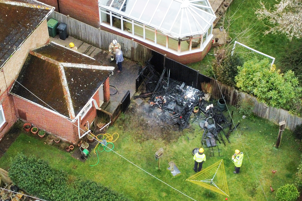 FIRE CREWS CALLED TO SHED FIRE AT WHITELEY BANK