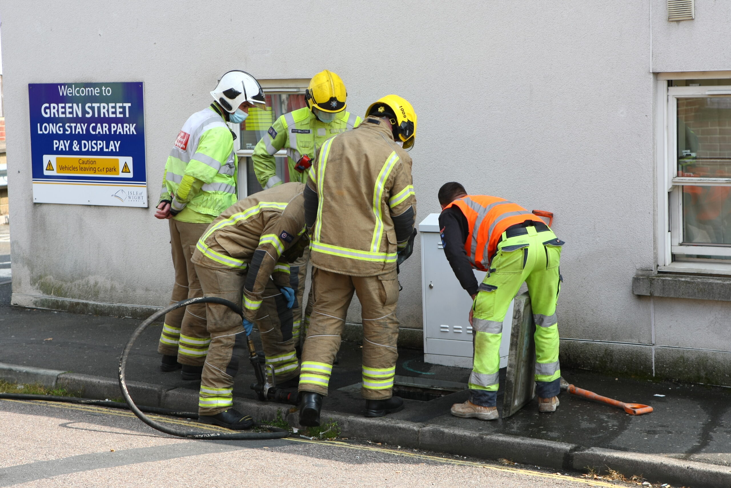 BLOW TORCH CAUSES FIBRE CABINET FIRE IN RYDE