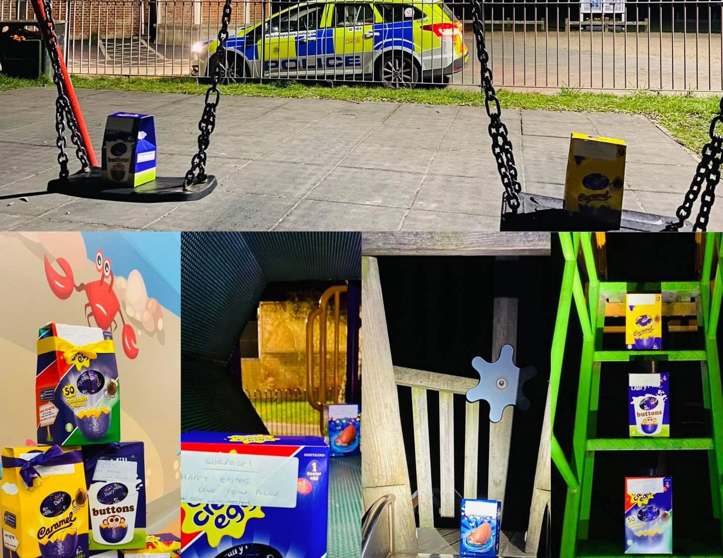 POLICE TAKE ON ROLE OF EASTER BUNNY WITH SURPRISE FOR ISLAND YOUNGSTERS