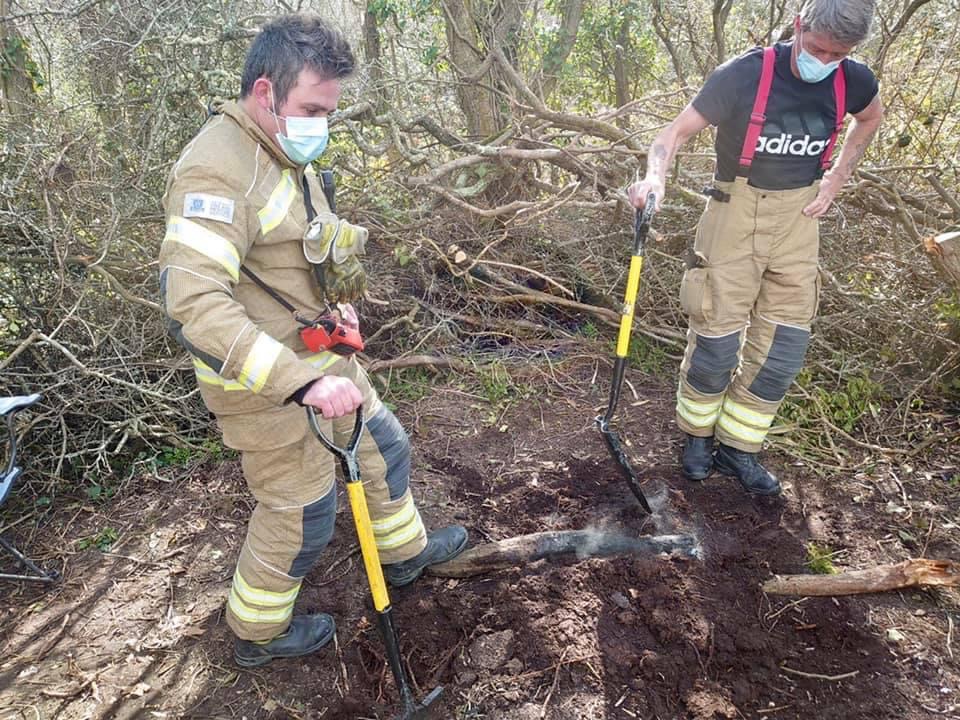 FIRE IN THE OPEN CAUSED BY BBQ TACKLED IN TOTLAND