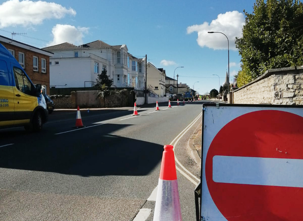 THE BROADWAY IN SANDOWN NOW ONE-WAY FOR THE NEXT 7 WEEKS
