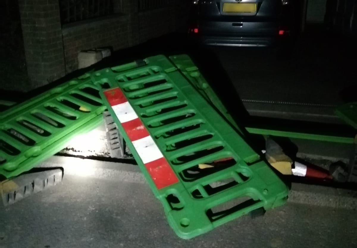SUSPECTED DRINK DRIVER CAUSES HUNDREDS OF POUNDS OF DAMAGE IN ARRETON