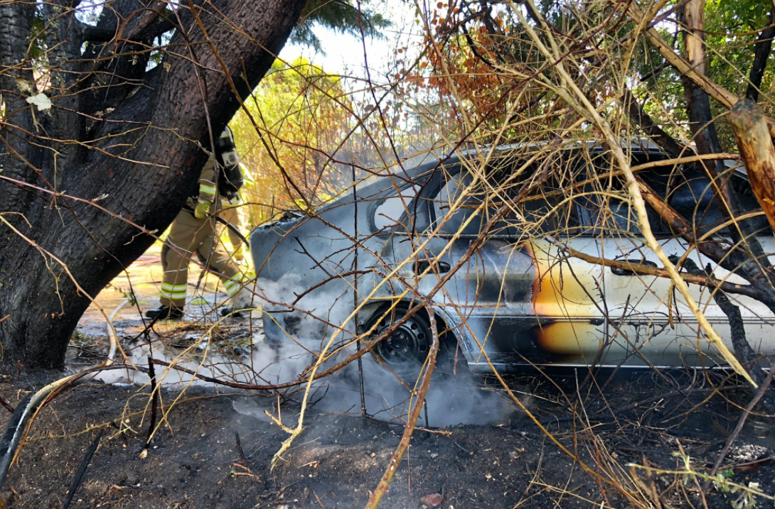 MULTIPLE FIRE CREWS BATTLE HEDGEROW AND CAR FIRE IN TOTLAND