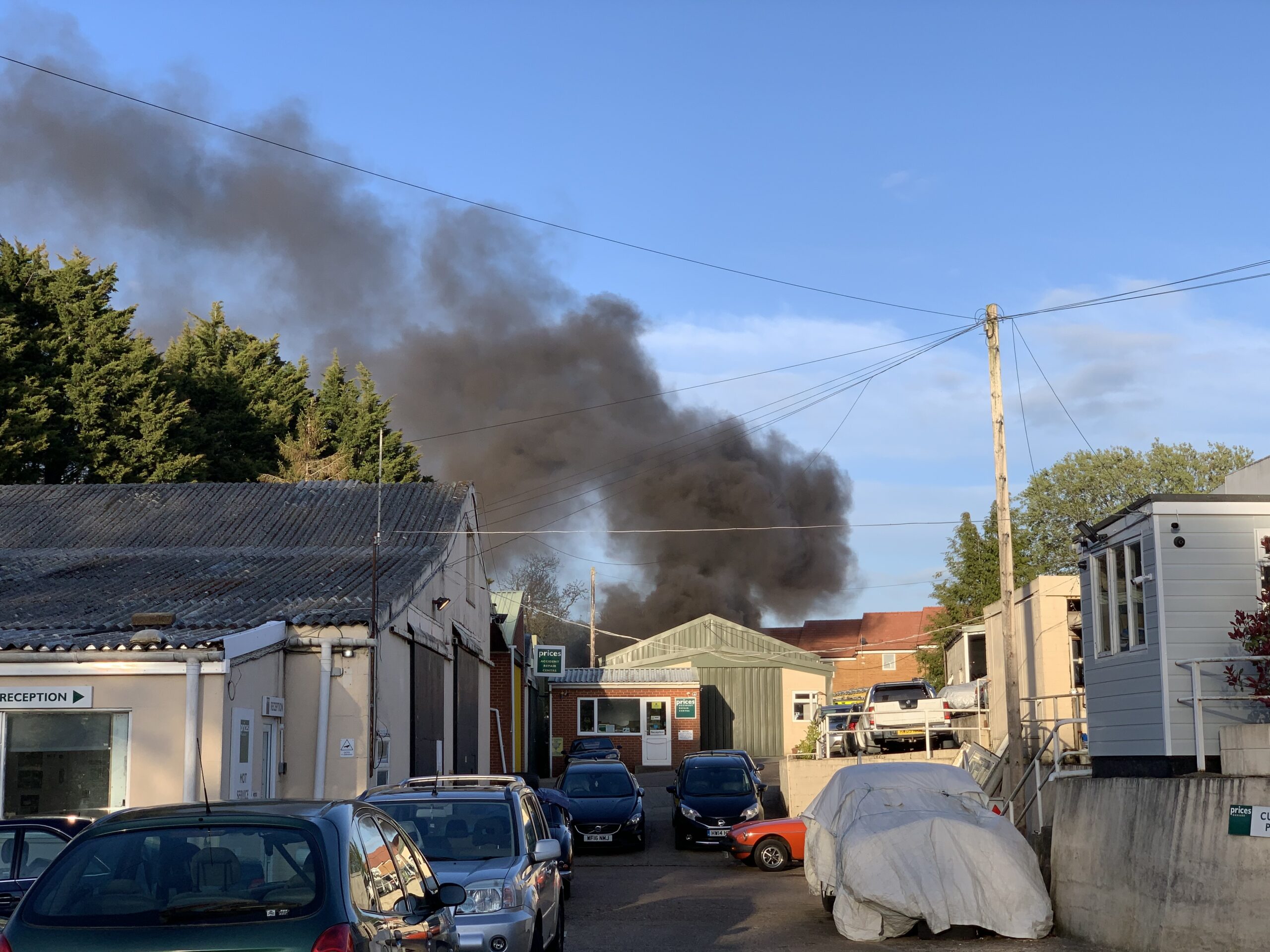 INDUSTRIAL CONTAINER BLAZE IN NEWPORT PROMPTS FIRE SERVICE RESPONSE