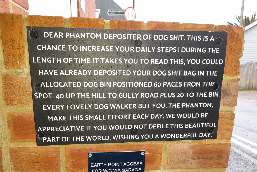 ‘PHANTOM DEPOSITOR’ WARNED OFF FROM DEFILING SEAVIEW BEAUTY SPOT