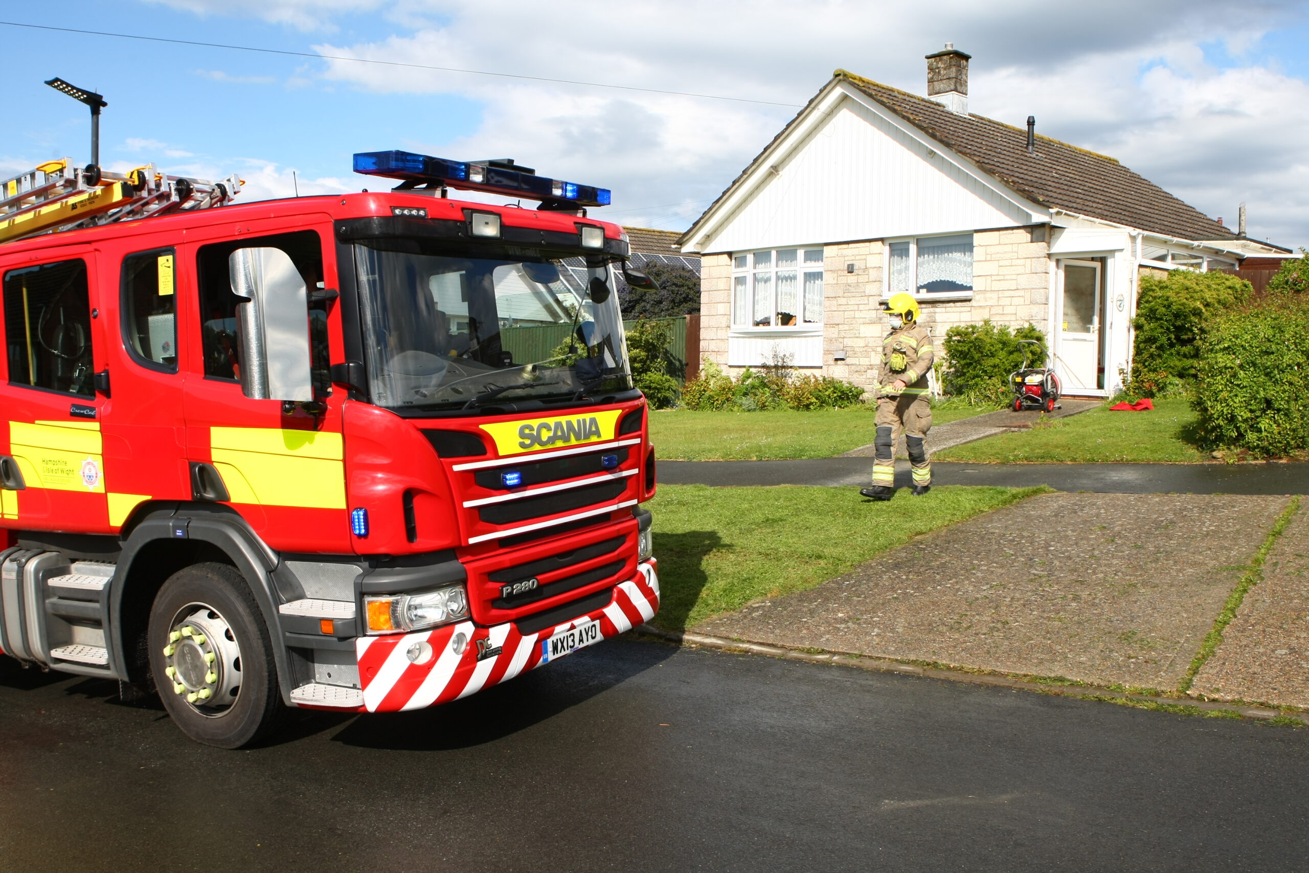 KITCHEN FIRE SPARKS EMERGENCY RESPONSE TO BINSTEAD