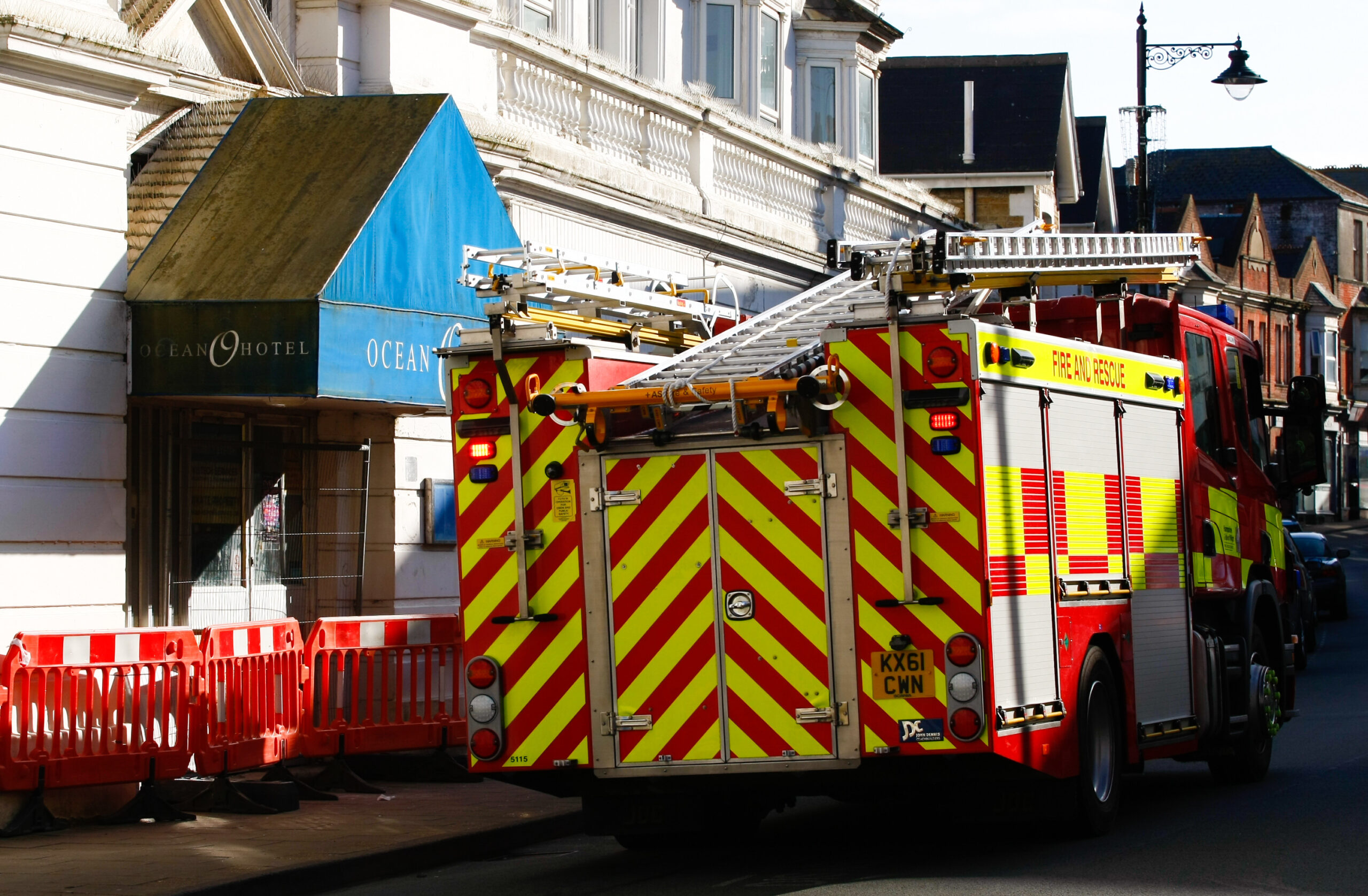 FIREFIGHTERS ATTEND OCEAN HOTEL SITE FOR THIRD DAY RUNNING