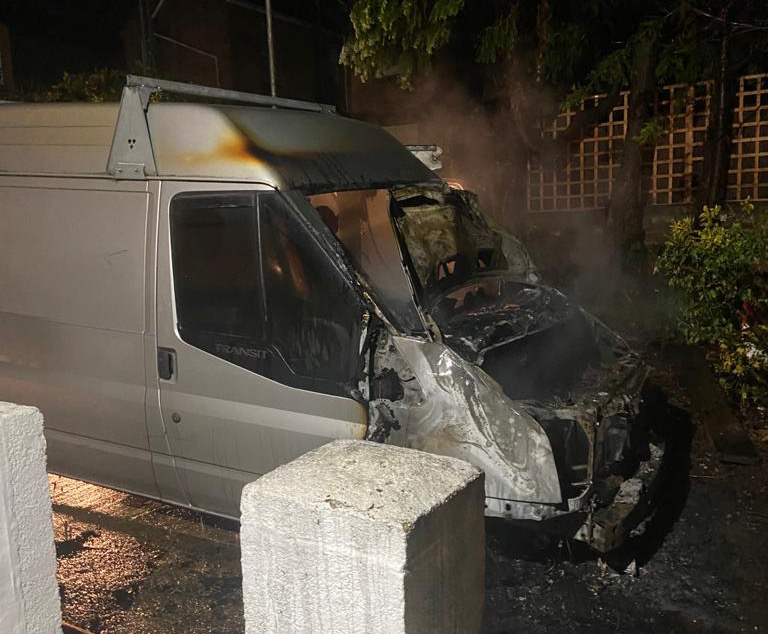 VAN FIRE EXTINGUISHED BY COWES FIREFIGHTERS
