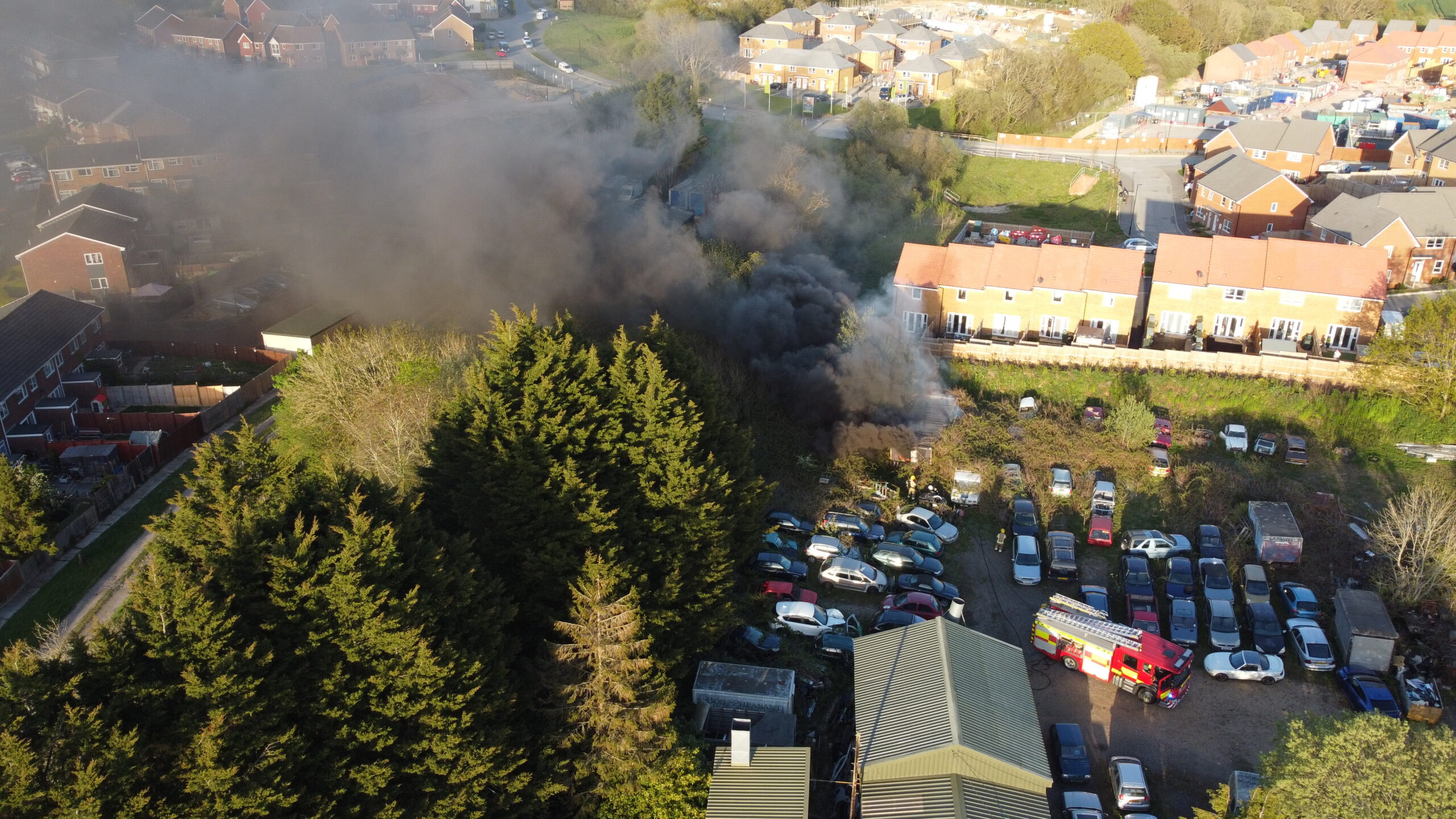 INDUSTRIAL CONTAINER BLAZE IN NEWPORT PROMPTS FIRE SERVICE RESPONSE