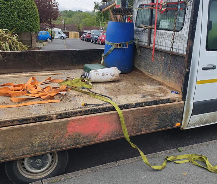 CHAINS CUT AND PADLOCKS BROKEN IN THEFT OF MACHINERY FROM VAN IN BINSTEAD