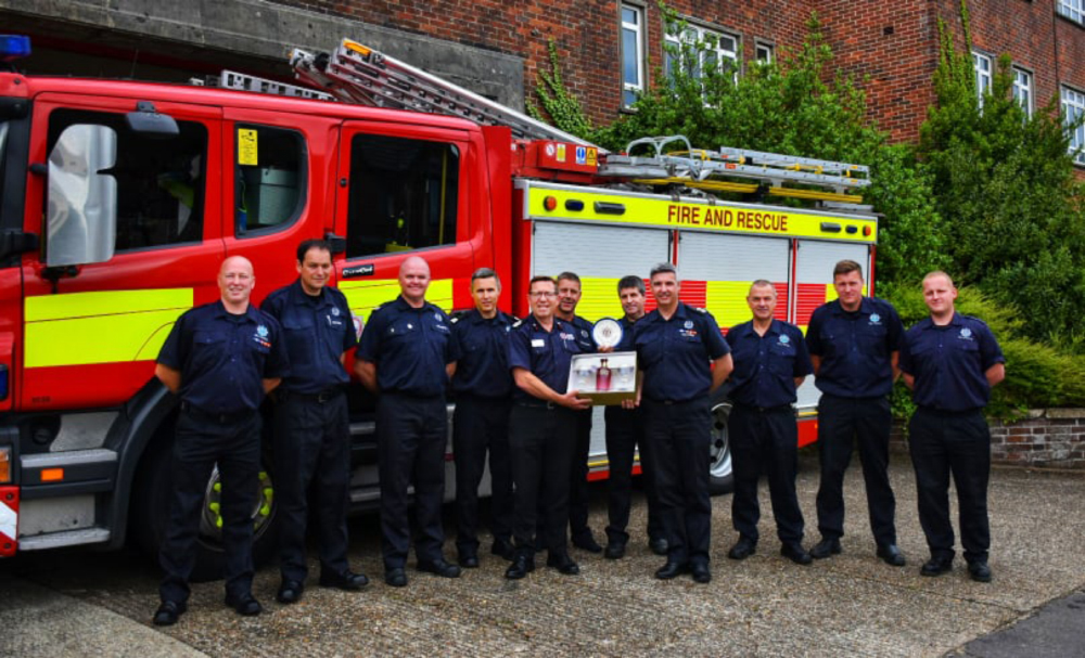 SHANKLIN FIREFIGHTERS RECOGNISED BY CHIEF FIRE OFFICER FOR COURAGEOUS ACTIONS AT COLLISION