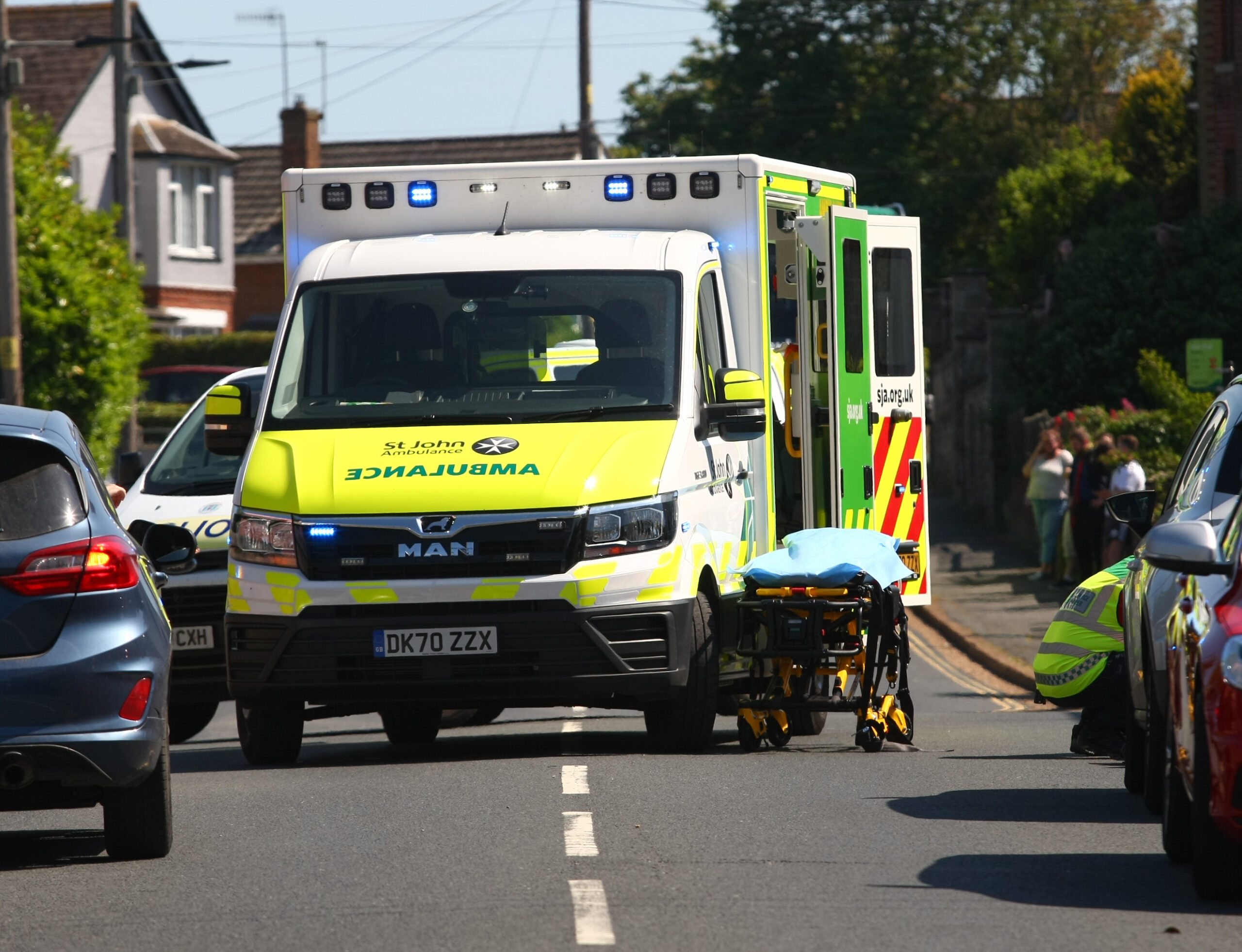 INJURED PEDESTRIAN FORCES CLOSURE OF MAIN ROAD THROUGH BRADING
