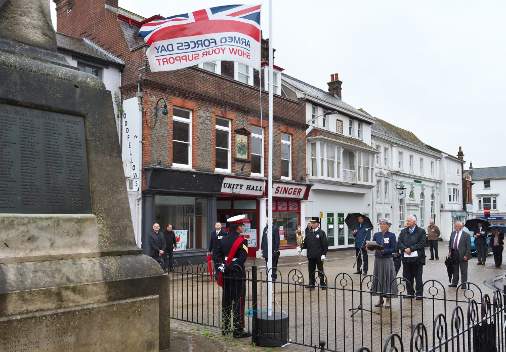 FLYING THE FLAG AT THE START OF ARMED FORCES WEEK