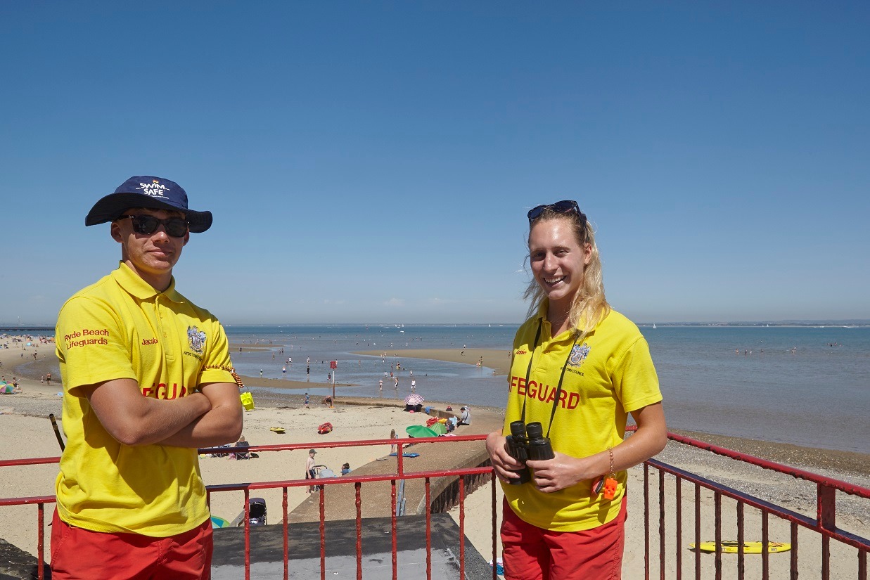 BEACH LIFEGUARDS ASSIST MAN WITH BROKEN ARM AND CONCUSSION ON SECOND DAY OF DUTY