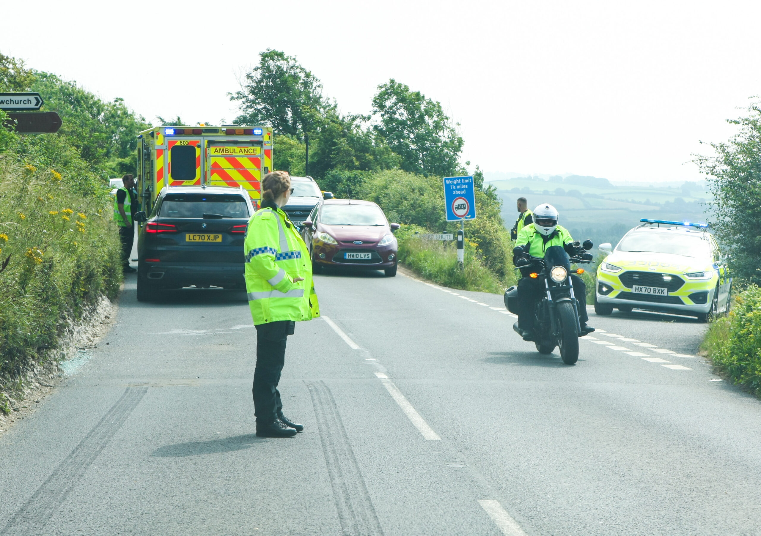 TRAFFIC DELAYS FOLLOWING 2-CAR COLLISION ON THE DOWNS