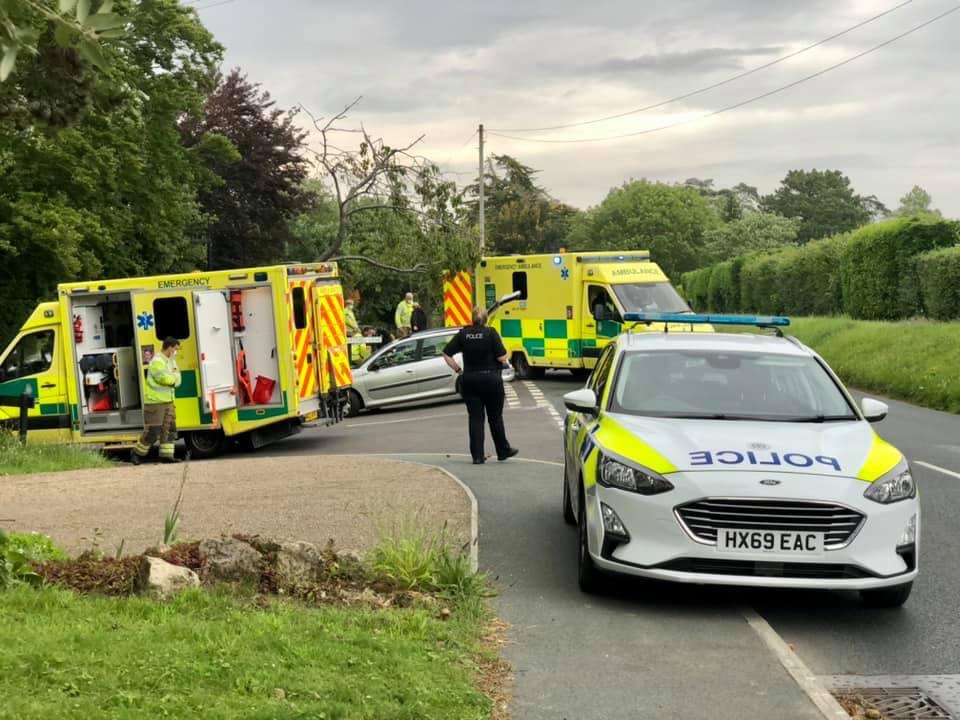2-CAR CRASH CLOSES MAIN ROAD BETWEEN YARMOUTH AND FRESHWATER