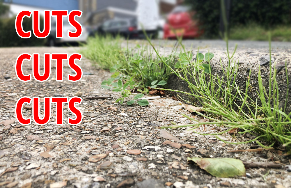 CUTS TO HIGHWAYS PFI SLAMMED AS WEEDS AND GRASS CONTINUE TO GROW