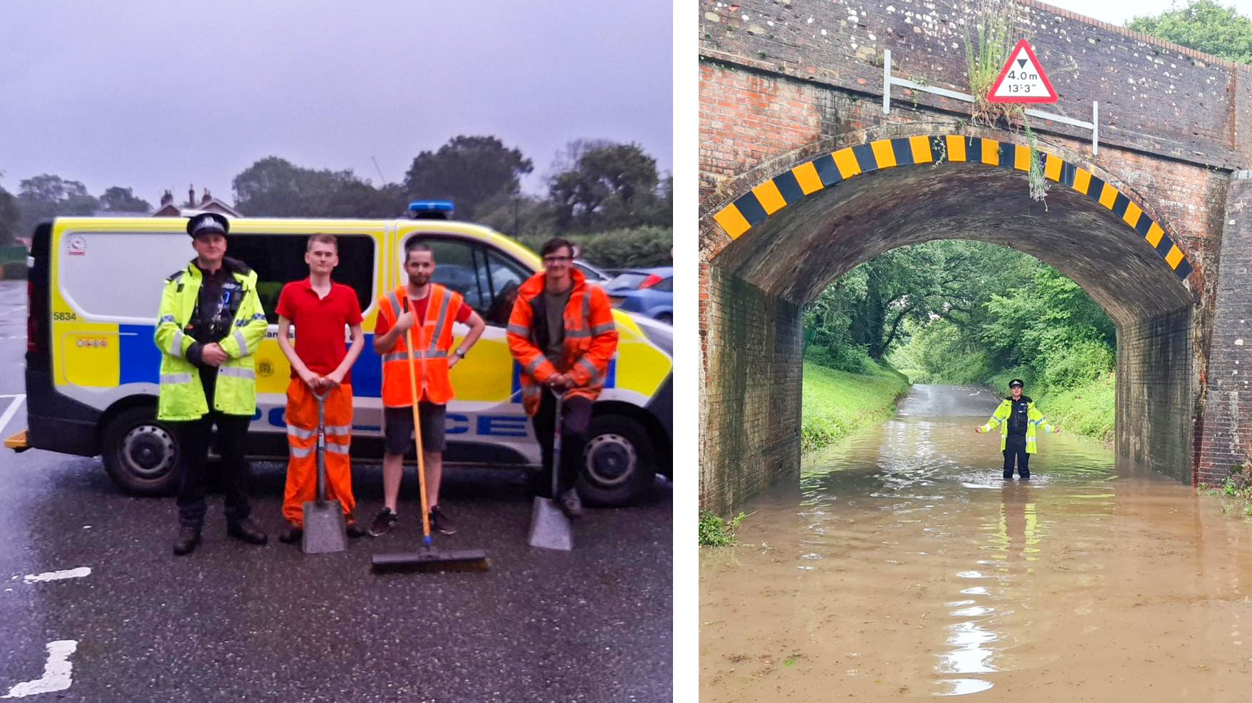 POLICE THANK LOCALS FOR CHIPPING IN AFTER FLOODS AND LANDSLIDE IN HAVENSTREET