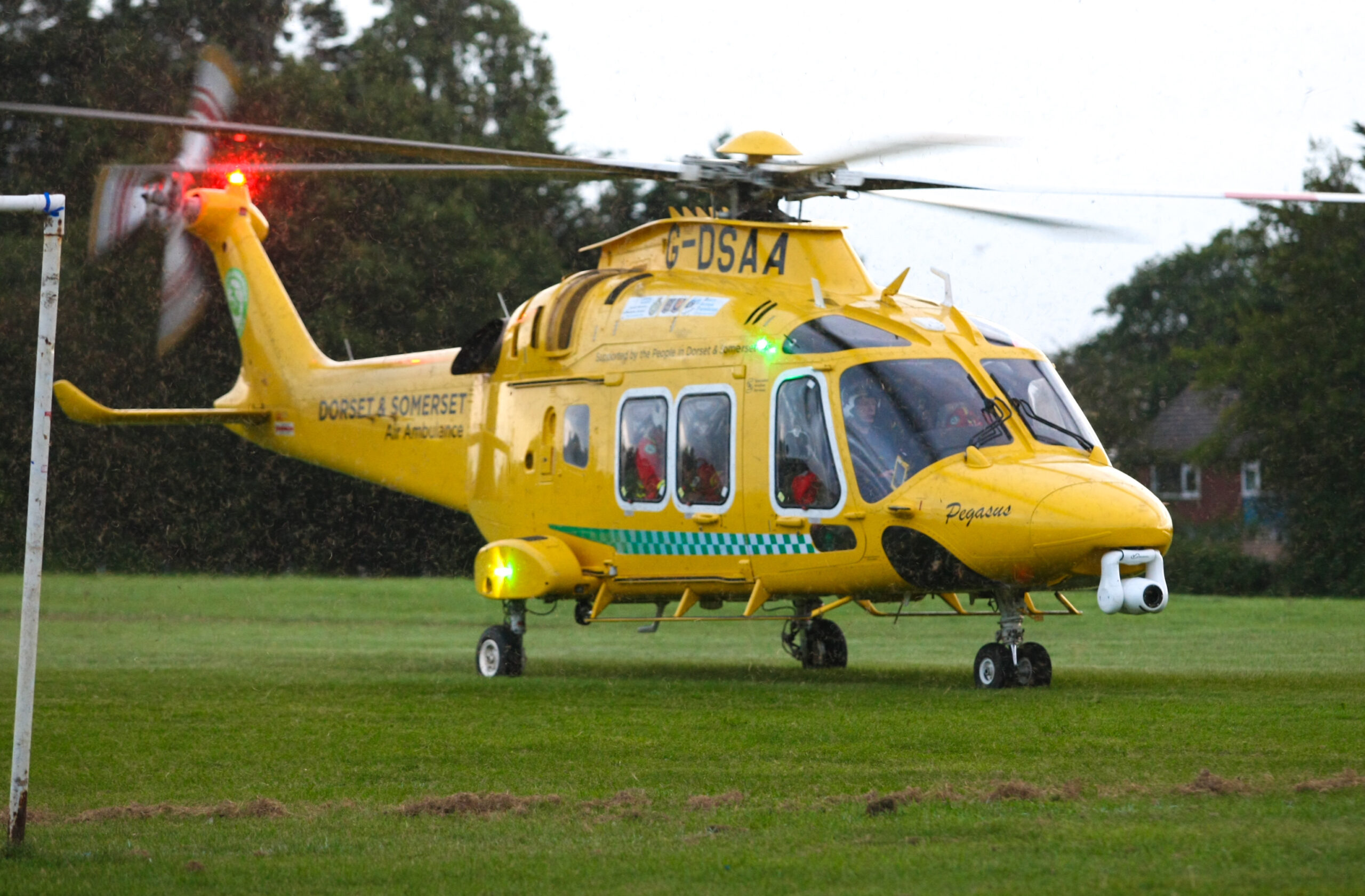 DORSET AIR AMBULANCE SCRAMBLED TO MEDICAL EMERGENCY IN BINSTEAD