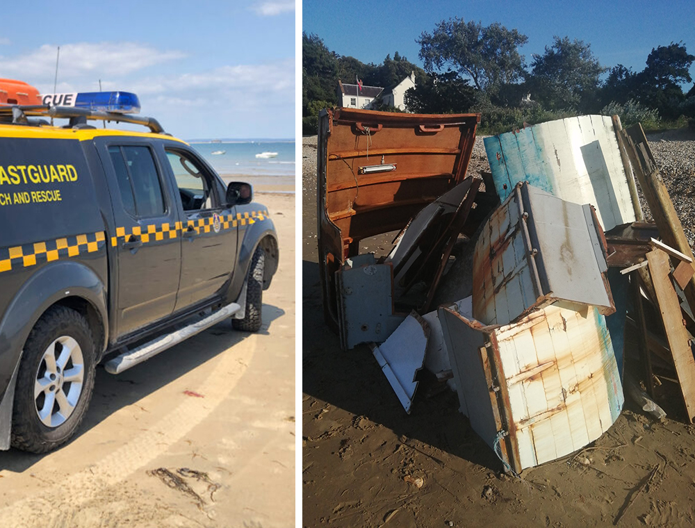 ATTEMPTS TO SPARK LARGE BONFIRE ON BEMBRIDGE BEACH THWARTED BY EMERGENCY SERVICES