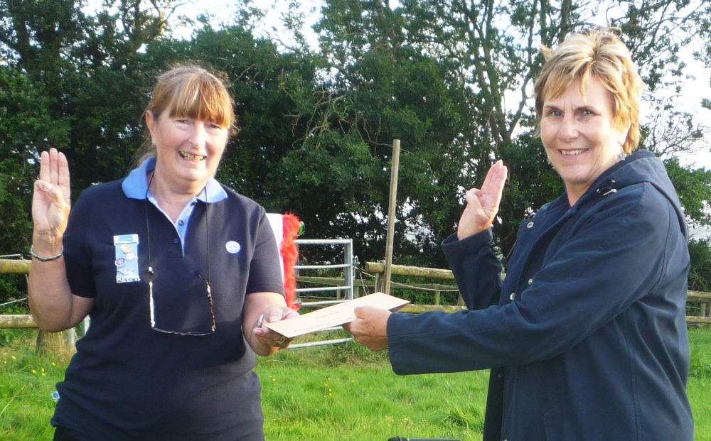 LONG SERVICE AWARDS FOR TRIO WHO HAVE GIVEN 100 YEARS OF SERVICE TO GIRLGUIDING