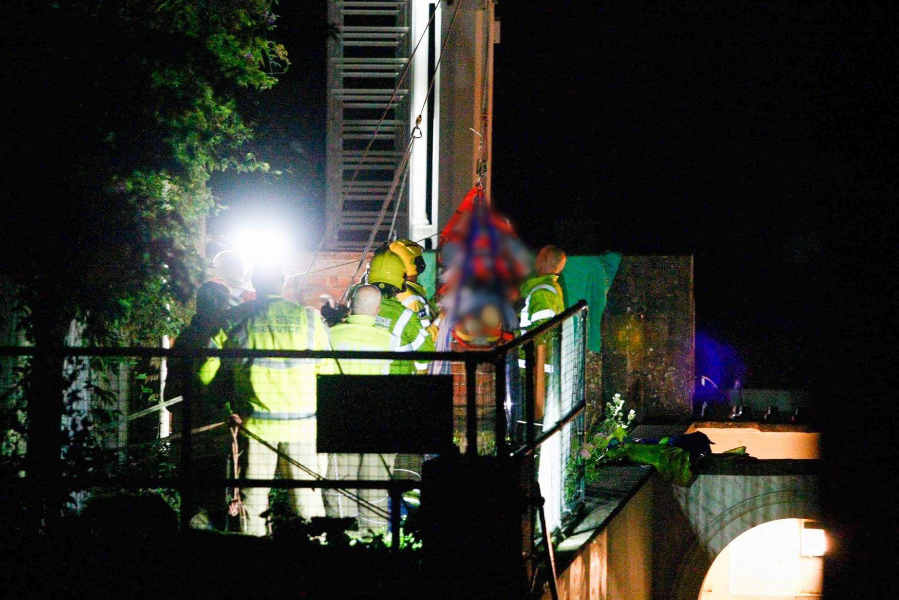 RESCUE OF YOUTH TRAPPED IN VOID UNDERWAY IN COWES