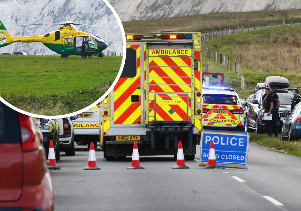 47-YEAR-OLD FROM FARNBOROUGH SUFFERS SERIOUS INJURIES IN MILLY ROAD MOTORCYCLE CRASH