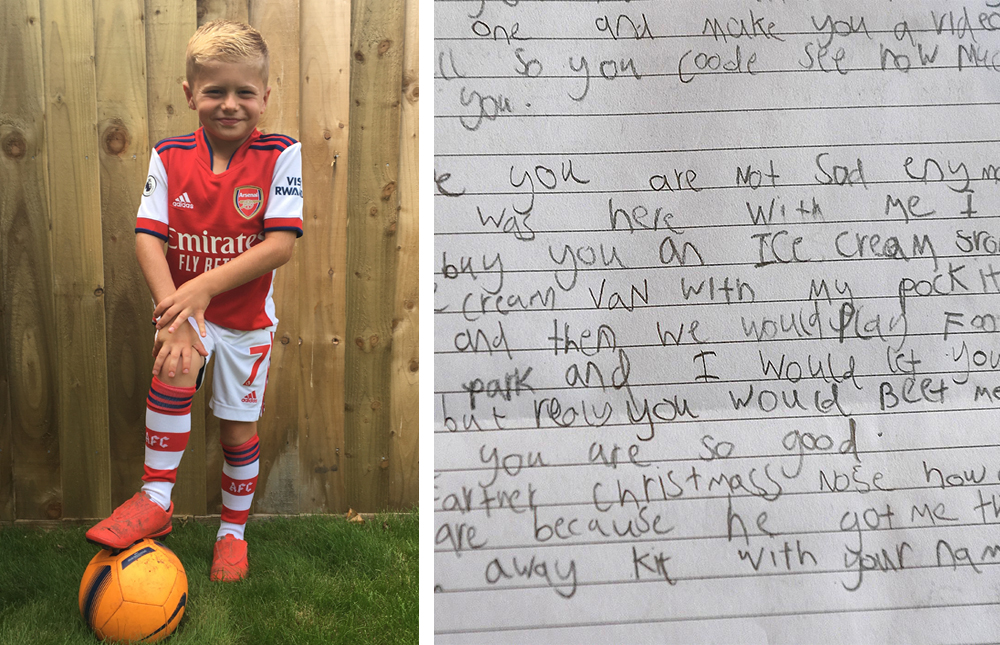 7-YEAR-OLD RYDE BOY MAKES HEADLINES AFTER WRITING TO HIS HERO BUKAYO SAKA