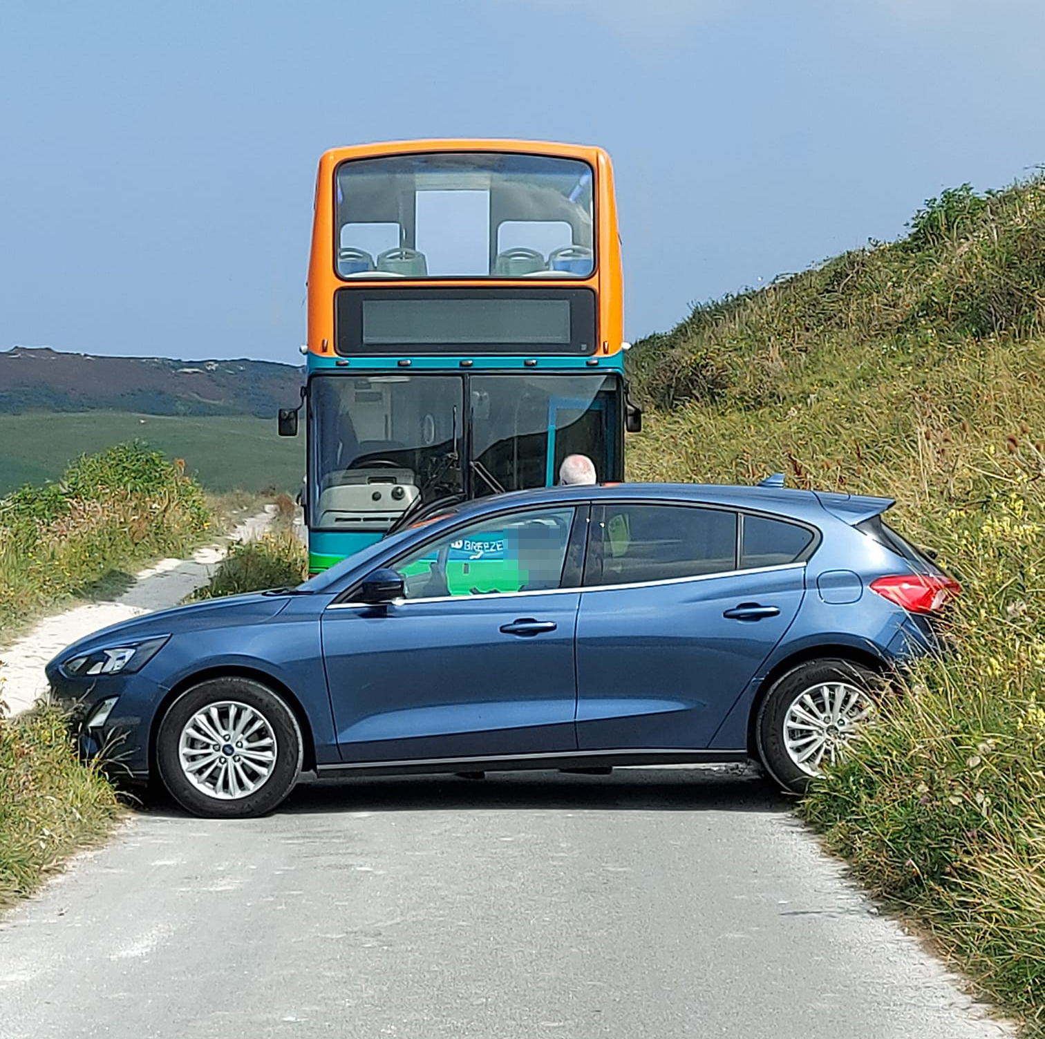 BRAVE OR STUPID? DRIVER ATTEMPTS 3-POINT TURN ON ROAD TO THE NEEDLES BATTERY