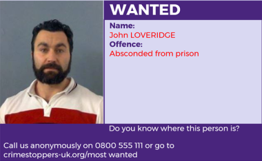 John Loveridge - Absconded From Prison