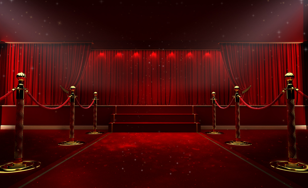 Red-curtain-spotlight-festival-night-show-poster