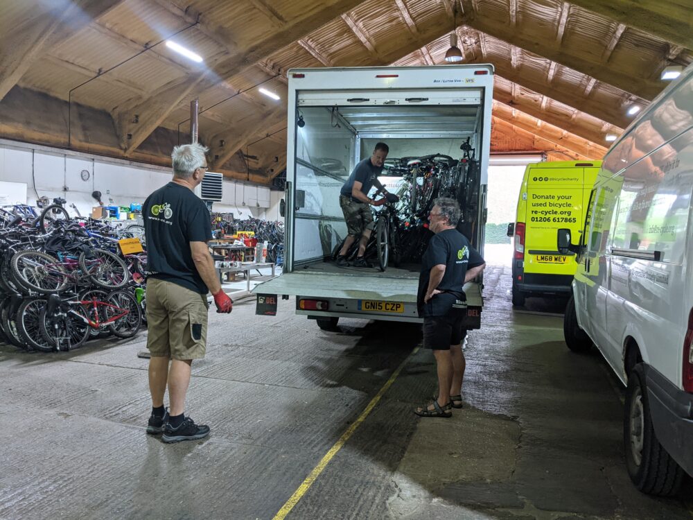 Bikes Being Unloaded In Colchester