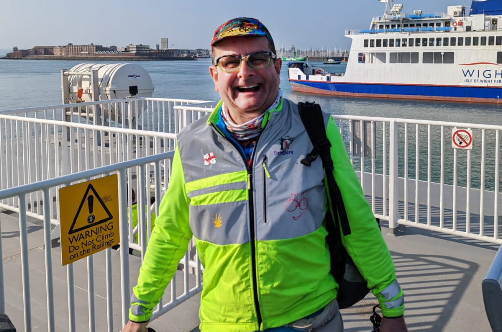 Timmy Mallett Onboard Wightlink's Fastcat At Portsmouth Harbour (1)