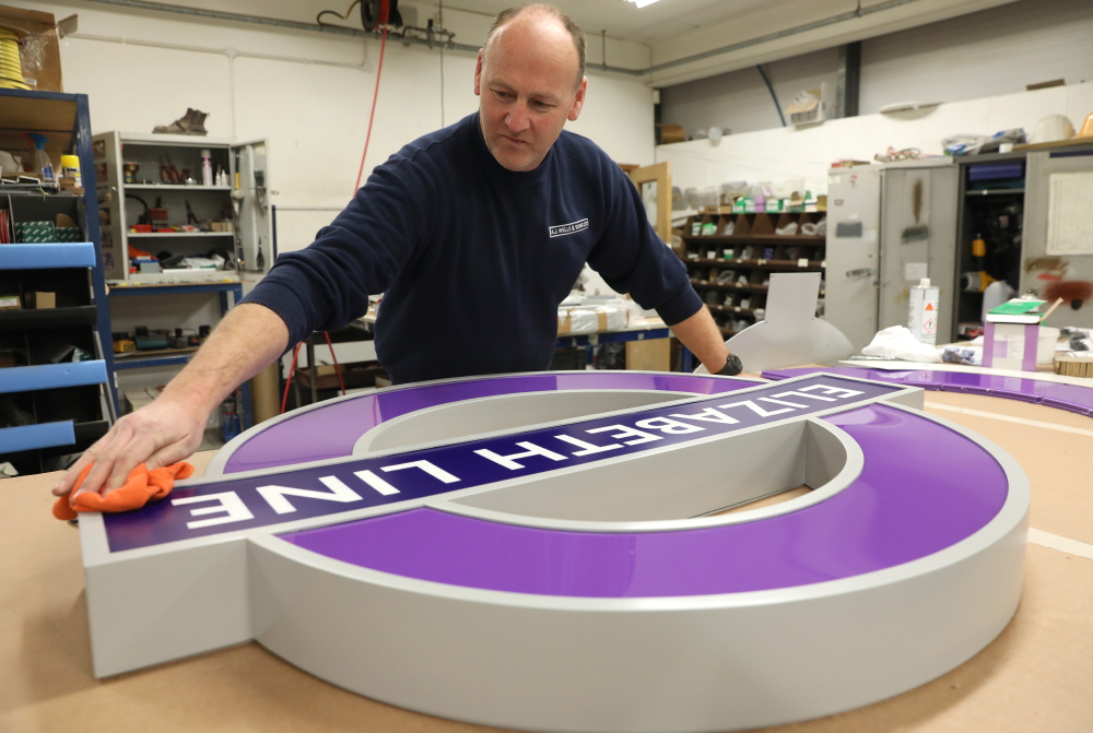 Aj Wells Sons Elizabeth Line Sign In Production 1