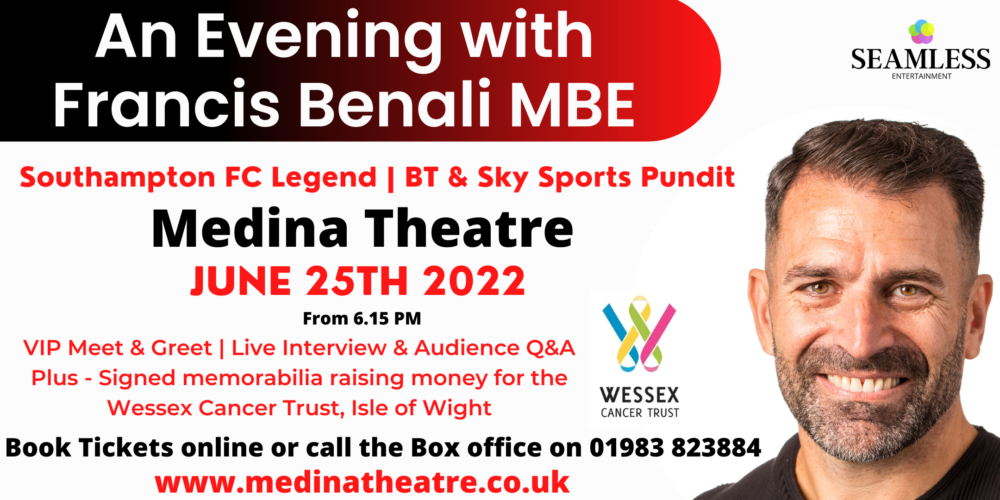 An Evening With Francis Benali Mbe - Seamless-wessex Cancer Trust- Online Auction