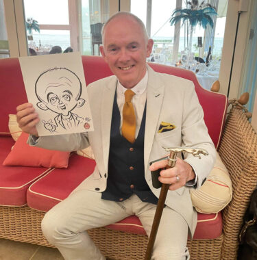 Geoff With His Adamart Caricature