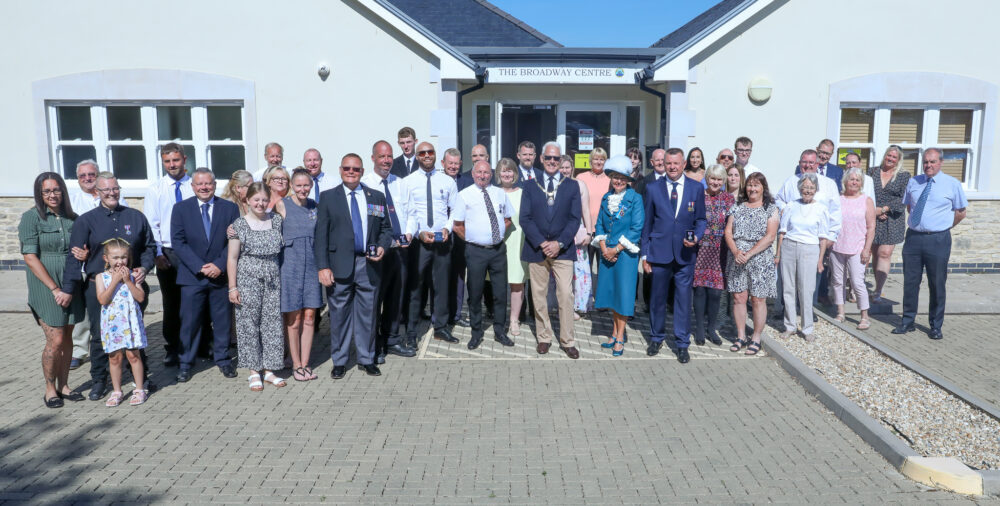16.7.2022 Sandown & Shanklin Independent Lifeboat Crew & Volunteers, With Hight Sheriff & Town Mayor