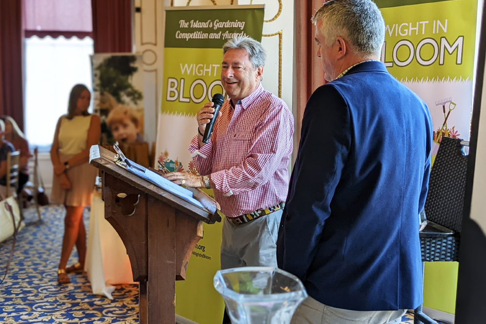 Alan Titchmarsh And Ian Griffiths, Chair At Visit Isle Of Wight Presenting Wight In Bloom