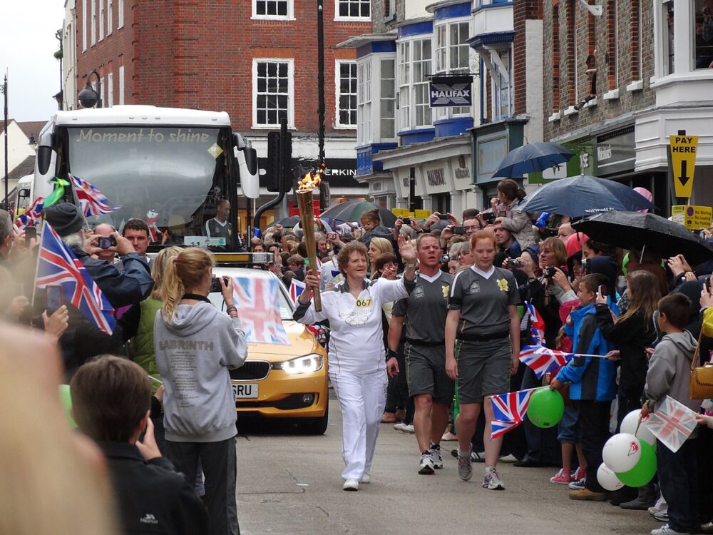 Olympic Torch Relay Through Newport