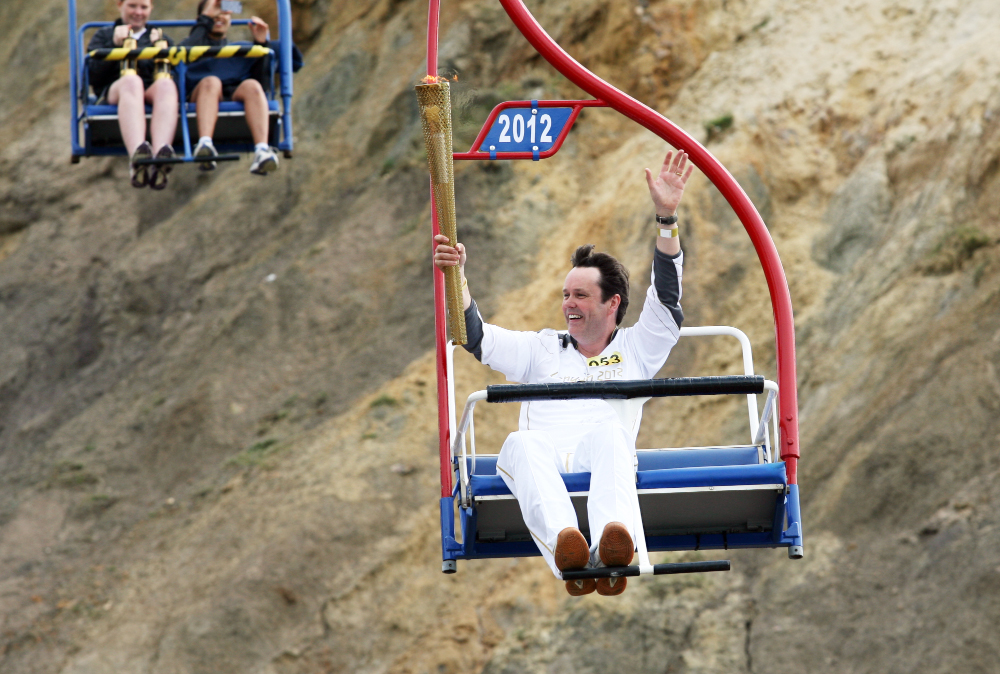 Unique Chairlift Journey For Olympic Torch