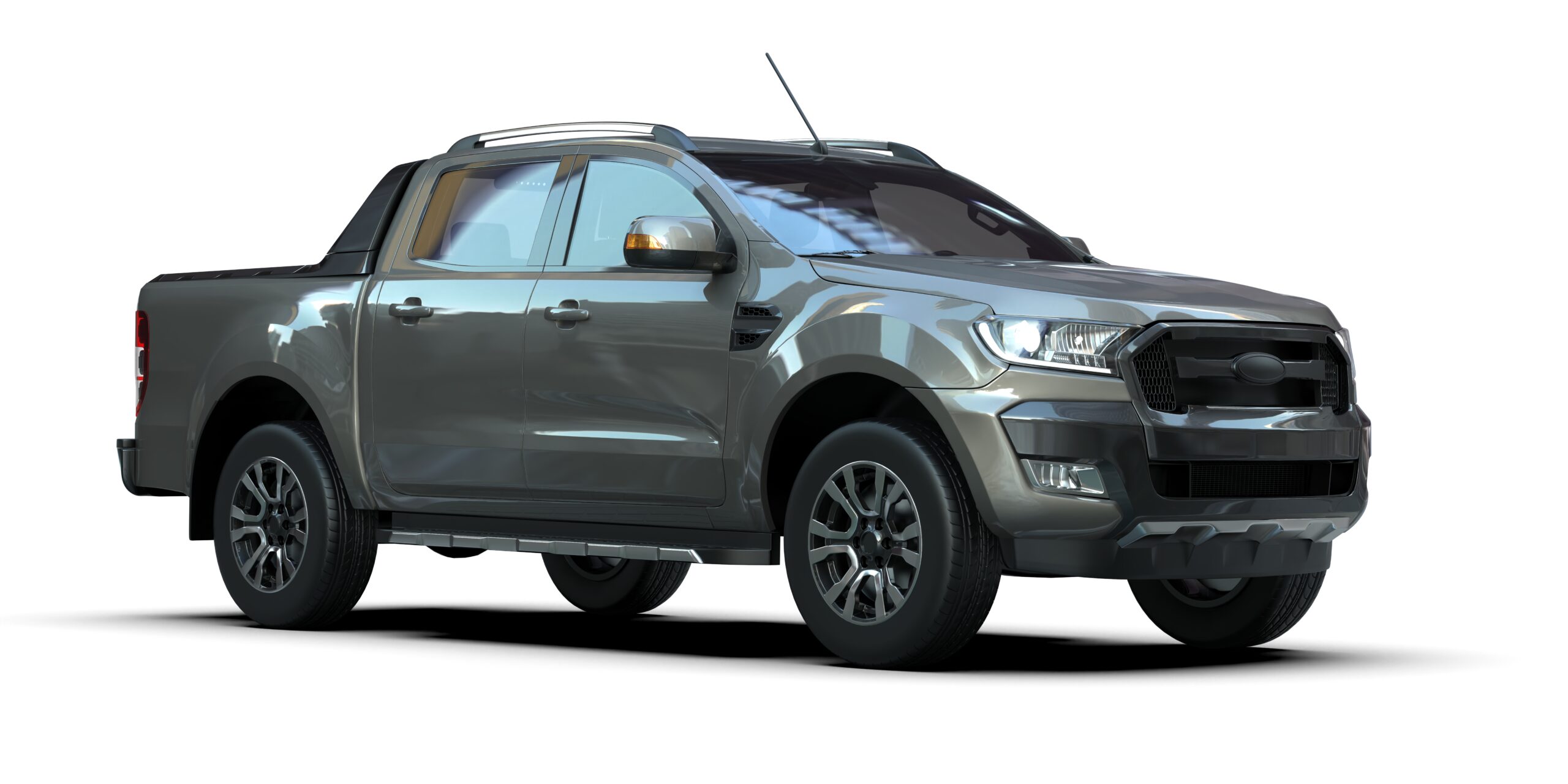Pickup-truck-isolated-background-3d-rendering-illustration