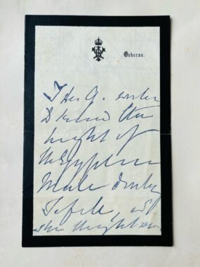 Letter Written By Queen Victoria - Credit Hansons