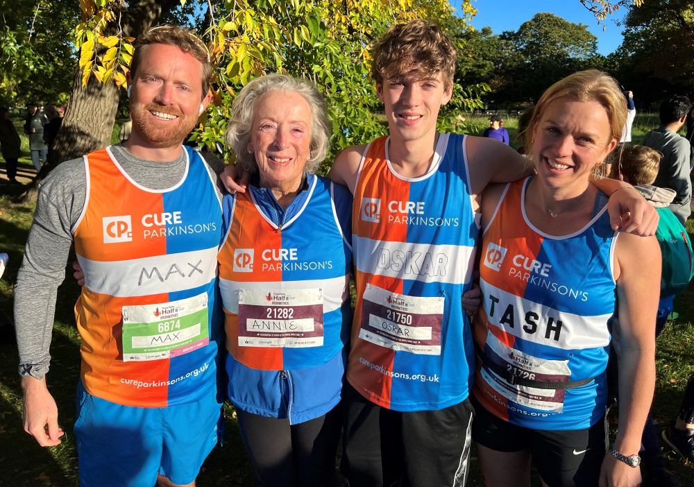 Max Dawes, Annie Dawes, Oskar Tykier And Natasha Edwards At The Royal Parks Half Marathon