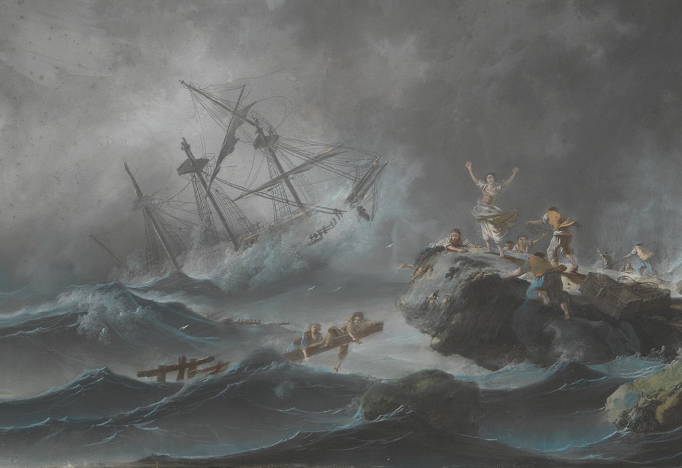 A Shipwreck In A Storm Met Dp233702