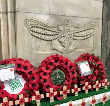 Naval Bas Relief On The Gwr War Memorial