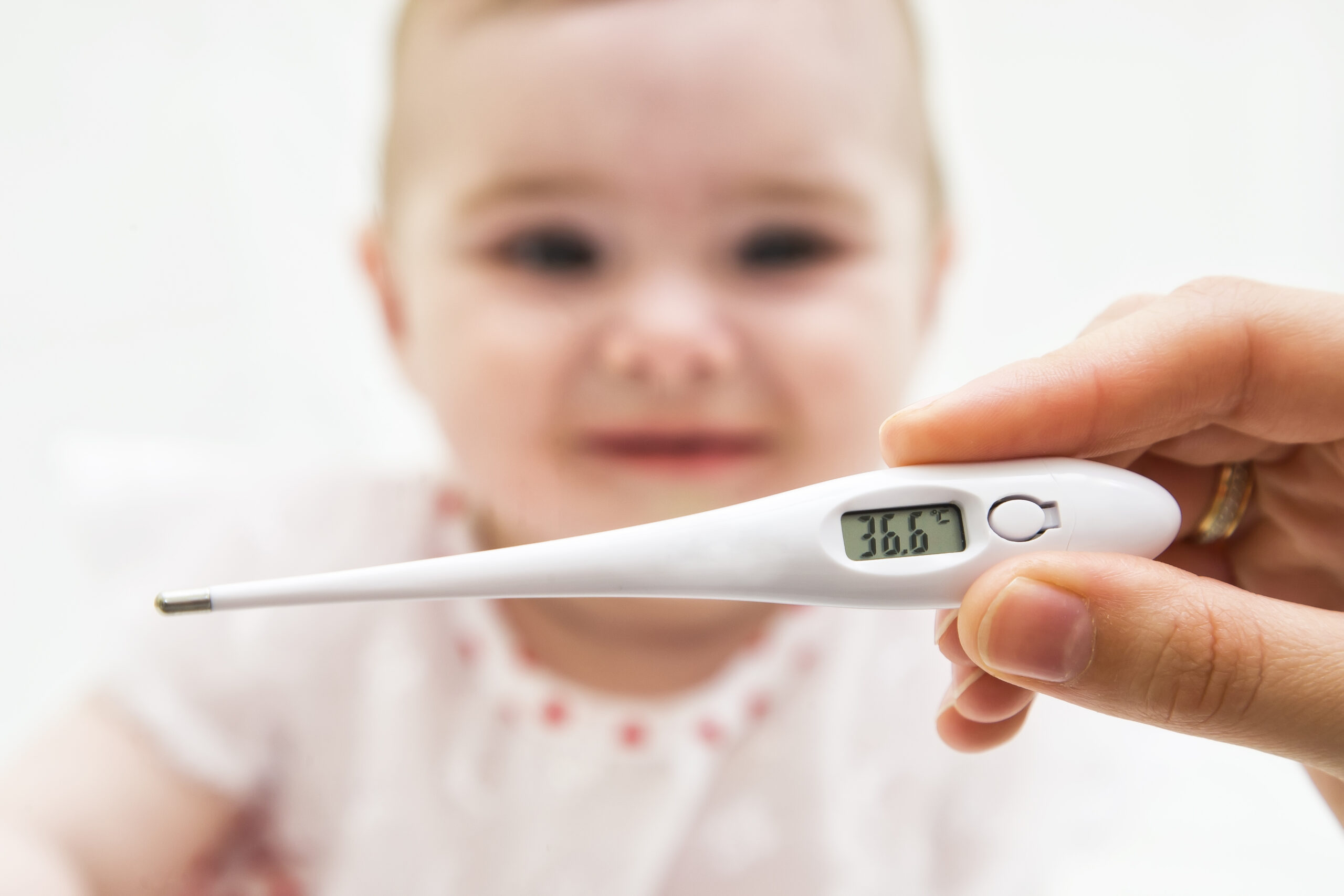 Thermometer To Measure The Temperature Of A Sick Child